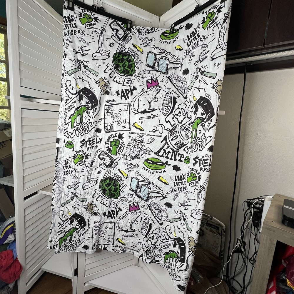 Nickelodeon TMNT‎ Mutant Mayhem Twin FLAT SHEET ONLY Excellent Condition
